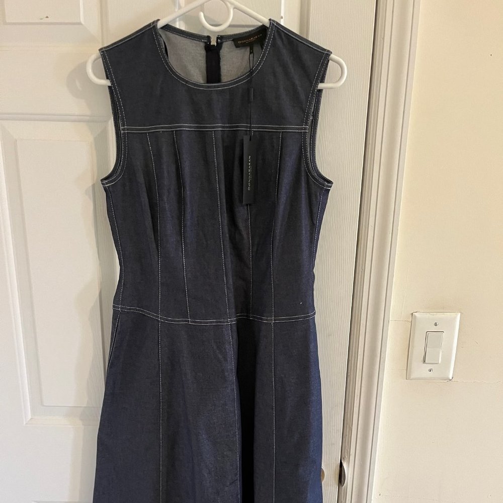Donna Karan knee-length denim dress (new with tags, size 4)